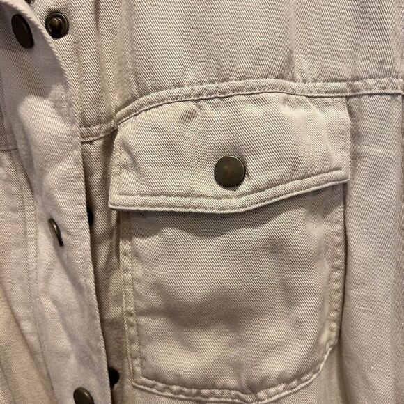 Rails‎ Collins Military Jacket Cream Beige Bone Neutral Small Tencel Linen Blend - Picture 2 of 11